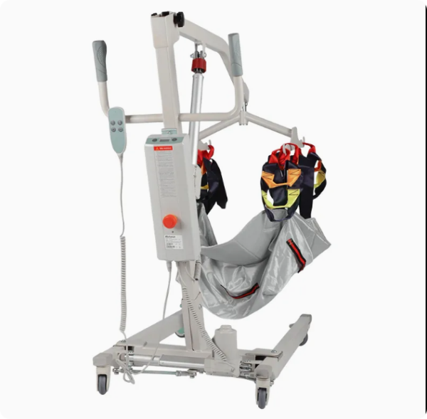 Movable Dl-Electric Shifting Machine Medical Four Wheel Convenient Equipment Wheelchair Patient Lift Transfer Shower Chair with Steel Pipe Hanger
