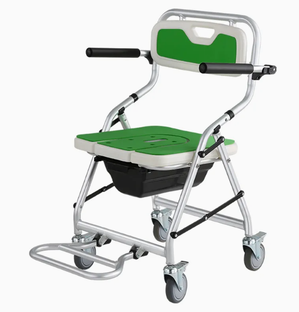 Hospital Disabled Nursing Adjustable Transfer Commode Chair Shower Chair
