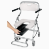 Folding and Adjustable Back Backrest and Soft Seat Commode Shower Chair