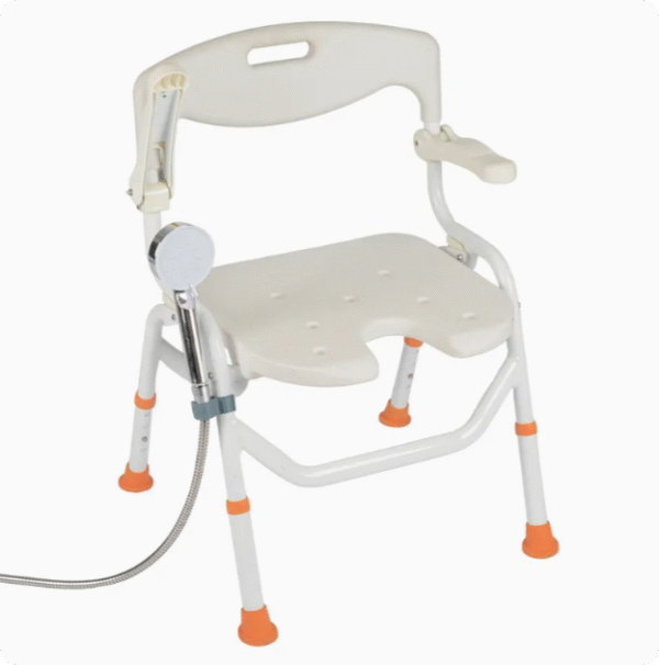 Multi-Function Manual Transfer Hospital Patient Medical Instrument Aluminum Alloy Portable Toilet Shower Chair for Elderly Disable