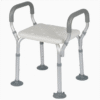 Aluminum Alloy Shower Chair Anti-Slip Toilet Bathroom Chair with Private Parts Cleaning Design