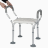 Aluminum Alloy Shower Chair Anti-Slip Toilet Bathroom Chair with Private Parts Cleaning Design