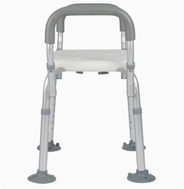 Aluminum Alloy Shower Chair Anti-Slip Toilet Bathroom Chair with Private Parts Cleaning Design
